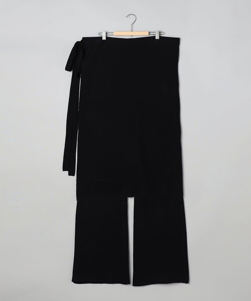 セール】レイヤードニット ボトムセット(スカート＋パンツの2点セット