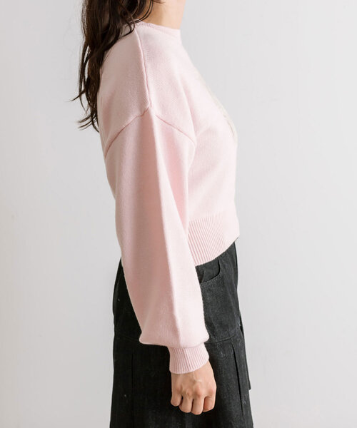 OLIVE des OLIVE（オリーブデオリーブ）の「アソートジャガードニット（ニット/セーター・レディース・オフホワイト/ピンク/ブラック・FREE）」の16枚目の写真