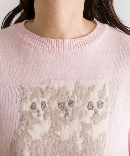 OLIVE des OLIVE（オリーブデオリーブ）の「アソートジャガードニット（ニット/セーター・レディース・オフホワイト/ピンク/ブラック・FREE）」の19枚目の写真