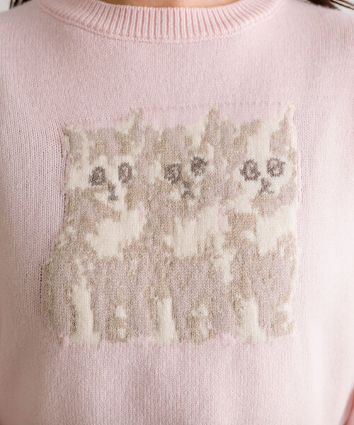 OLIVE des OLIVE（オリーブデオリーブ）の「アソートジャガードニット（ニット/セーター・レディース・オフホワイト/ピンク/ブラック・FREE）」の8枚目の写真