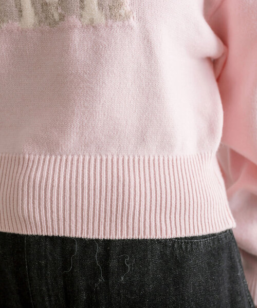 OLIVE des OLIVE（オリーブデオリーブ）の「アソートジャガードニット（ニット/セーター・レディース・オフホワイト/ピンク/ブラック・FREE）」の10枚目の写真