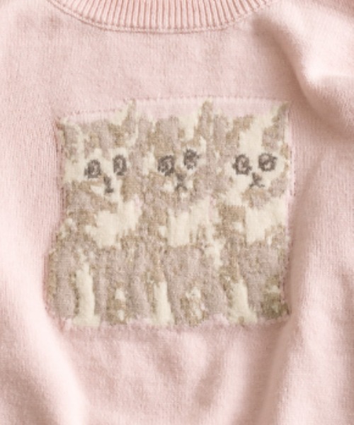 OLIVE des OLIVE（オリーブデオリーブ）の「アソートジャガードニット（ニット/セーター・レディース・オフホワイト/ピンク/ブラック・FREE）」の6枚目の写真