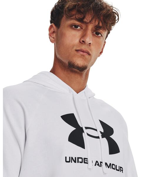 UNDER ARMOUR(アンダーアーマー)の「UAライバルフリース ロゴ フーディー(ライフスタイル/メンズ)(スウェット・メンズ・ホワイト・XL/L/3XL/2XL/M/S)」の4枚目の写真