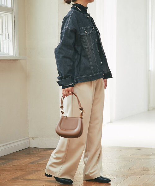 un dix cors(アンディコール)の「スライドハンドルバッグ(ショルダーバッグ・レディース・ブラウン/ベージュ/ブラック・FREE)」の11枚目の写真