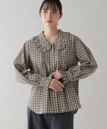 studio CLIP | 《natural by clip》ポプリンフリルカラーブラウス(シャツ/ブラウス)