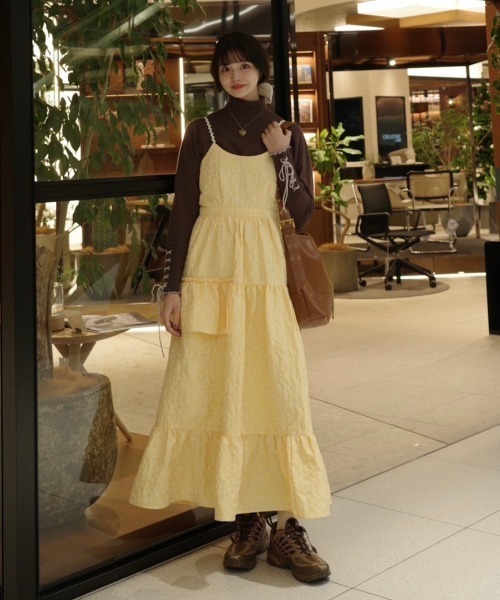 nami nami frill onepiece/なみなみデザインキャミワンピース