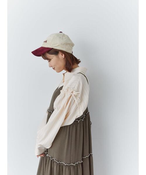 ehka sopo(エヘカソポ)の「配色メローティアードキャミワンピース(ワンピース・レディース・ブルー/オリーブ/ブラック・F)」の22枚目の写真