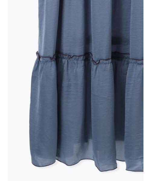 ehka sopo(エヘカソポ)の「配色メローティアードキャミワンピース(ワンピース・レディース・ブルー/オリーブ/ブラック・F)」の5枚目の写真