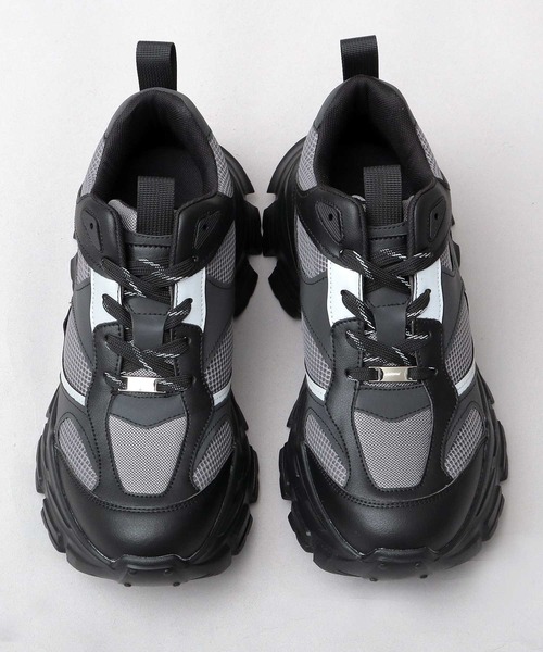 glabella(グラベラ)の「+7cm ボリュームハイソール 厚底 スニーカー アグリーシューズ(スニーカー・メンズ・ブラック・S/M/L)」の16枚目の写真