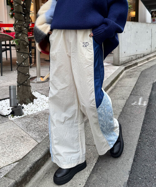 【セール】裾レース切替ナイロントラックパンツ（その他パンツ）｜CIAOPANIC（チャオパニック）
