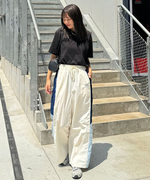 【セール】裾レース切替ナイロントラックパンツ（その他パンツ）｜CIAOPANIC（チャオパニック）