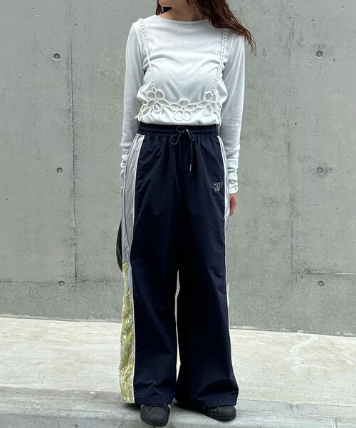 【セール】裾レース切替ナイロントラックパンツ（その他パンツ）｜CIAOPANIC（チャオパニック）