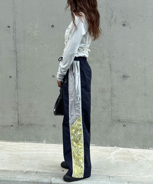 【セール】裾レース切替ナイロントラックパンツ（その他パンツ）｜CIAOPANIC（チャオパニック）