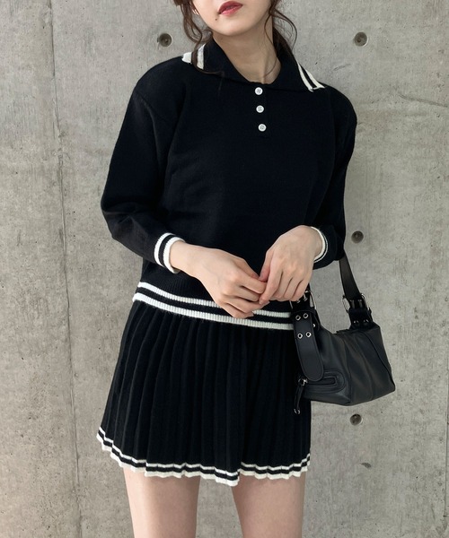 新作*MIUMIU*モノグラムジャガード ニットミニスカート ブラック Miu Miu（ミュウミュウ）ミニスカート 黒 サイズ:40(M位