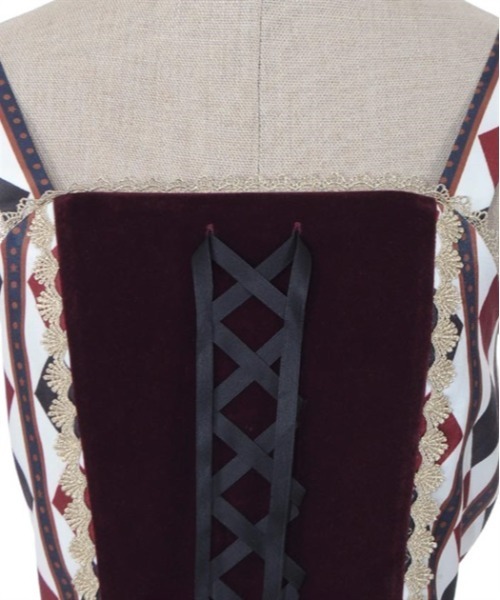 axes femme kawaii（アクシーズファムカワイイ）の「ドールズサーカスジャンスカ（ジャンパースカート・レディース・ブルー/ワイン/ブラック・MEDIUM）」の11枚目の写真