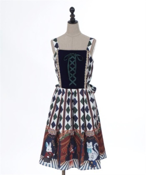 axes femme kawaii（アクシーズファムカワイイ）の「ドールズサーカスジャンスカ（ジャンパースカート・レディース・ブルー/ワイン/ブラック・MEDIUM）」の15枚目の写真