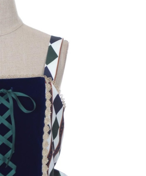 axes femme kawaii（アクシーズファムカワイイ）の「ドールズサーカスジャンスカ（ジャンパースカート・レディース・ブルー/ワイン/ブラック・MEDIUM）」の22枚目の写真