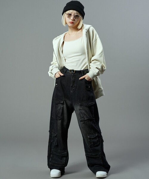 【セール】Bohemian Chop/ボヘミアンチョップ ストレートデニムカーゴパンツ【限定展開】(デニムパンツ)|PUBLUX(パブリュクス) 【セール】Bohemian Chop/ボヘミアンチョップ ストレートデニムカーゴパンツ【限定展開】(デニムパンツ)|PUBLUX(パブリュクス)