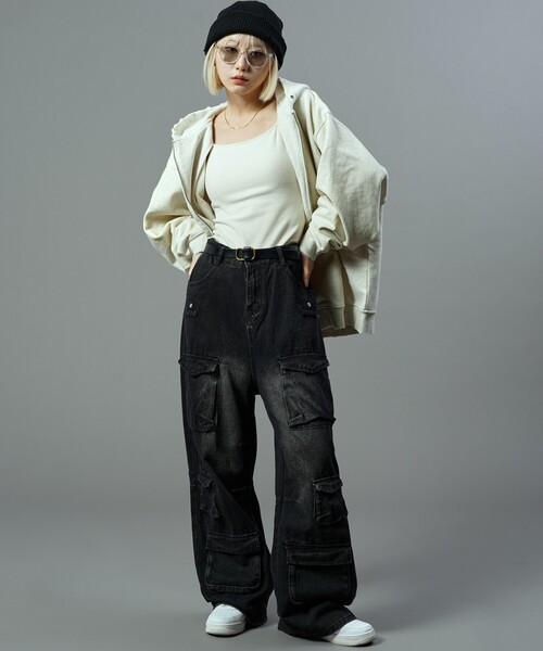 【セール】Bohemian Chop/ボヘミアンチョップ ストレートデニムカーゴパンツ【限定展開】(デニムパンツ)|PUBLUX(パブリュクス) 【セール】Bohemian Chop/ボヘミアンチョップ ストレートデニムカーゴパンツ【限定展開】(デニムパンツ)|PUBLUX(パブリュクス)