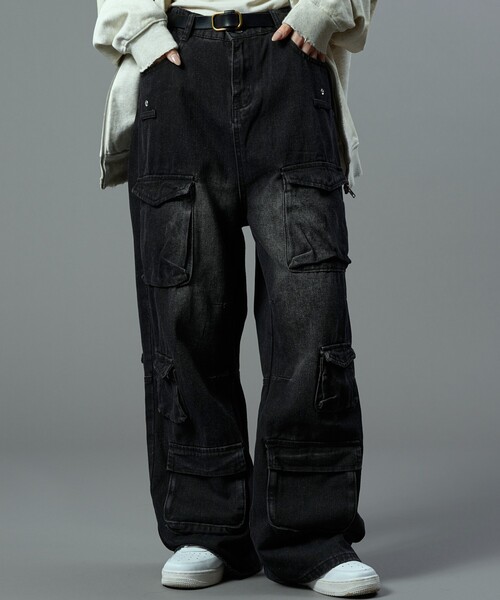 【セール】Bohemian Chop/ボヘミアンチョップ ストレートデニムカーゴパンツ【限定展開】(デニムパンツ)|PUBLUX(パブリュクス) 【セール】Bohemian Chop/ボヘミアンチョップ ストレートデニムカーゴパンツ【限定展開】(デニムパンツ)|PUBLUX(パブリュクス)