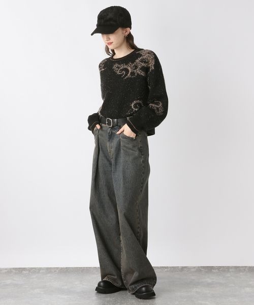 JEANASIS（ジーナシス）の「ボアキリカエCAP/240308（キャップ・レディース・ホワイト/ブラック・FREE）」の3枚目の写真