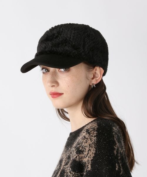 JEANASIS（ジーナシス）の「ボアキリカエCAP/240308（キャップ・レディース・ホワイト/ブラック・FREE）」の5枚目の写真