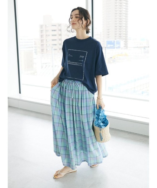 CRAFT STANDARD BOUTIQUE（クラフトスタンダードブティック）の「maison vert フリルハンドルかごバッグ（ハンドバッグ・レディース・ブルー・FREE）」の3枚目の写真