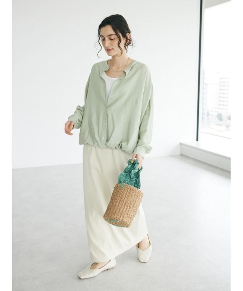 CRAFT STANDARD BOUTIQUE（クラフトスタンダードブティック）の「maison vert フリルハンドルかごバッグ（ハンドバッグ・レディース・ブルー・FREE）」の7枚目の写真