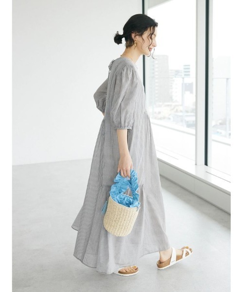 CRAFT STANDARD BOUTIQUE（クラフトスタンダードブティック）の「maison vert フリルハンドルかごバッグ（ハンドバッグ・レディース・ブルー・FREE）」の10枚目の写真