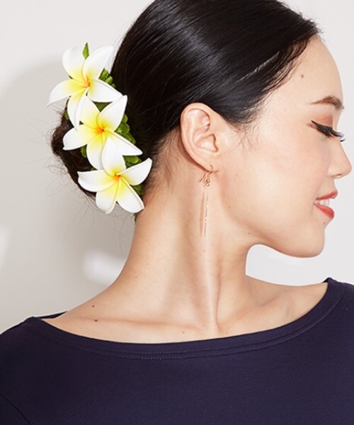 No.643  ハンドメイド バレッタ  プルメリア No.643 ハンドメイド バレッタ プルメリア