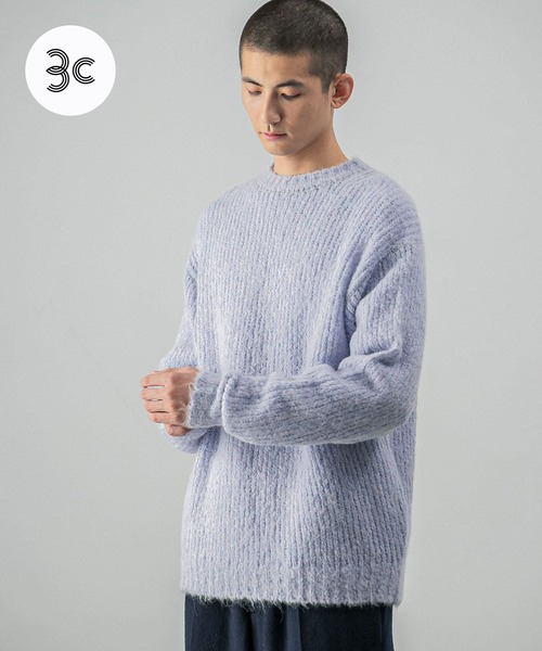 URBAN RESEARCH（アーバンリサーチ）の「new basic ALPACA TSUMUGI KNIT（ニット/セーター・メンズ・ブラック/パープル/オフホワイト/グリーン・MEDIUM/LARGE）」の4枚目の写真