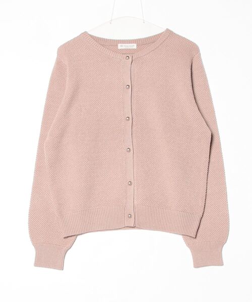 TOKYO SHIRTS(トウキョウシャツ)の「カノコクルーネック ニットカーディガン(カーディガン/ボレロ・レディース・ベージュ/ネイビー/グレー・M/L)」の1枚目の写真