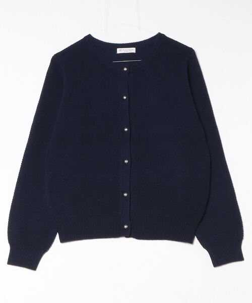 TOKYO SHIRTS(トウキョウシャツ)の「カノコクルーネック ニットカーディガン(カーディガン/ボレロ・レディース・ベージュ/ネイビー/グレー・M/L)」の3枚目の写真