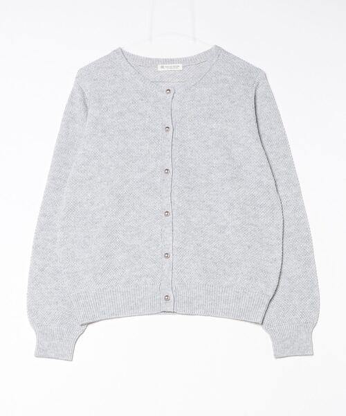 TOKYO SHIRTS(トウキョウシャツ)の「カノコクルーネック ニットカーディガン(カーディガン/ボレロ・レディース・ベージュ/ネイビー/グレー・M/L)」の2枚目の写真