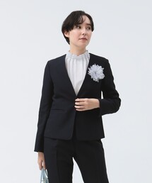 my taste です★ノーカラージャケット ネイビー 2024 ジャケットがほしい季節】ネイビーのブレザー・ツイードノー