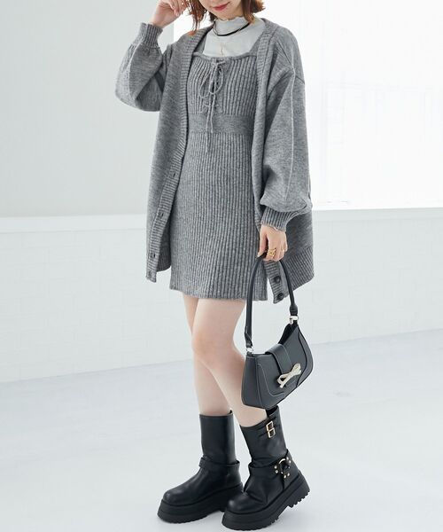 MAJESTIC LEGON（マジェスティックレゴン）の「フロントリボンクラシカルバッグ（ハンドバッグ・レディース・シルバー/ブラック/ボルドー・FREE）」の8枚目の写真