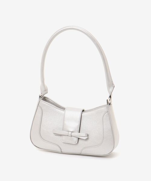 MAJESTIC LEGON（マジェスティックレゴン）の「フロントリボンクラシカルバッグ（ハンドバッグ・レディース・シルバー/ブラック/ボルドー・FREE）」の12枚目の写真