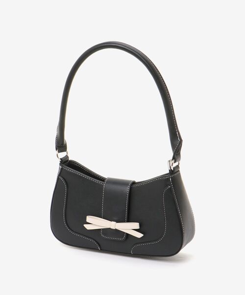 MAJESTIC LEGON（マジェスティックレゴン）の「フロントリボンクラシカルバッグ（ハンドバッグ・レディース・シルバー/ブラック/ボルドー・FREE）」の14枚目の写真