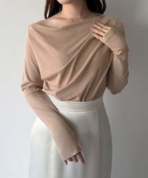 mipiarl（ミピアール）の「薄手ドレープトップス（Tシャツ/カットソー）」