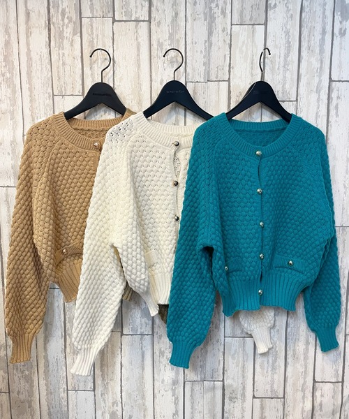 MILAE（ミレ）の「クルーネックニットカーディガン（カーディガン/ボレロ・レディース・オフホワイト/ブルー/ベージュ・FREE）」の15枚目の写真