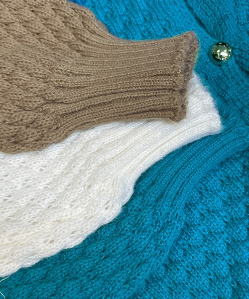 MILAE（ミレ）の「クルーネックニットカーディガン（カーディガン/ボレロ・レディース・オフホワイト/ブルー/ベージュ・FREE）」の13枚目の写真