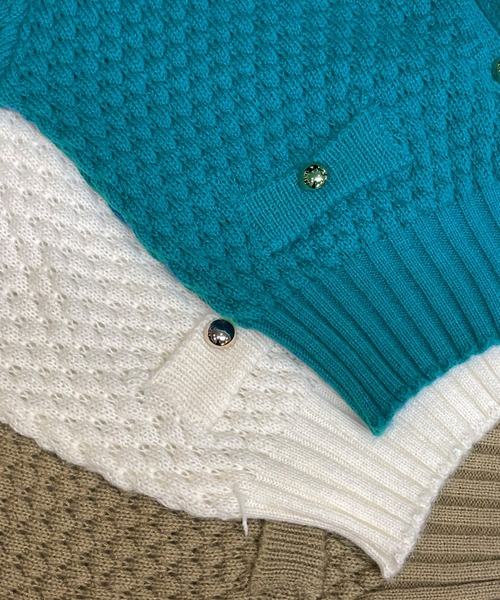 MILAE（ミレ）の「クルーネックニットカーディガン（カーディガン/ボレロ・レディース・オフホワイト/ブルー/ベージュ・FREE）」の12枚目の写真