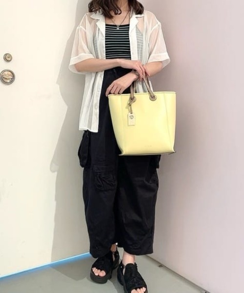 【セール】バケツ型ソフトトートバッグ（トートバッグ）｜& chouette（アンドシュエット）