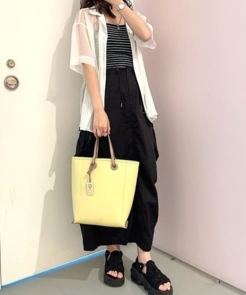 【セール】バケツ型ソフトトートバッグ（トートバッグ）｜& chouette（アンドシュエット）