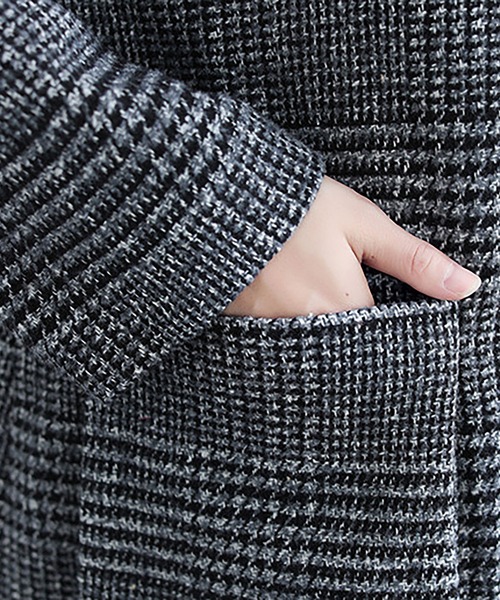 ビッグフード 千鳥柄 ロング チェスターコート