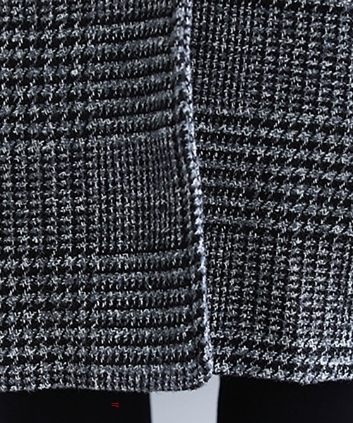 ビッグフード 千鳥柄 ロング チェスターコート