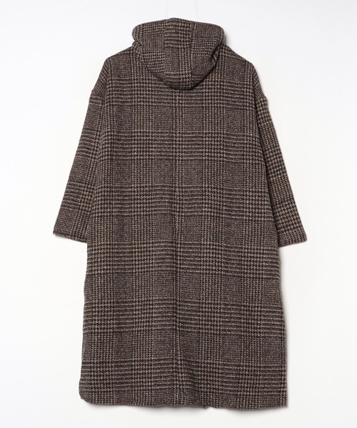 ビッグフード 千鳥柄 ロング チェスターコート
