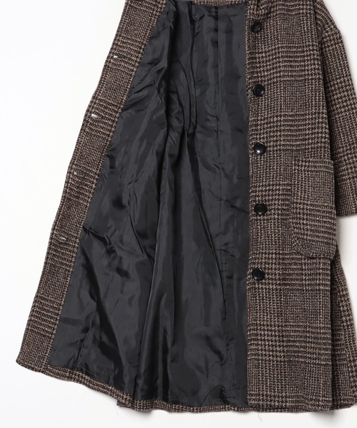 ビッグフード 千鳥柄 ロング チェスターコート