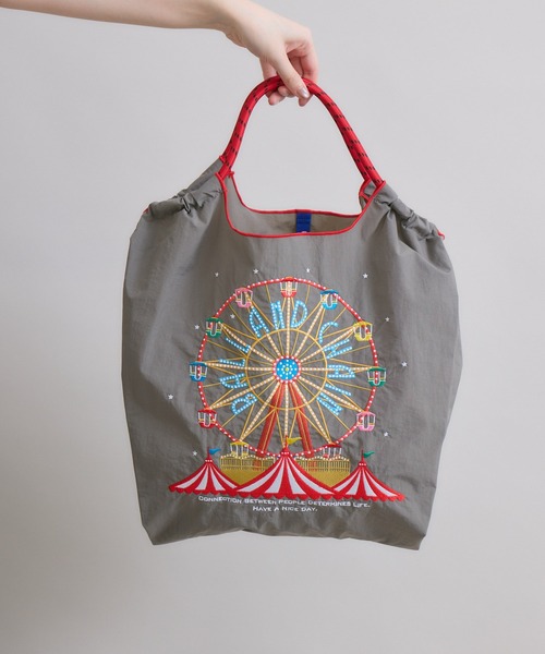 Ball&Chain(ボールアンドチェーン)の「【KATHARINE ROSS】Ball&Chain FerrisWheel 撥水 刺繍トートバッグ レギュラーサイズ(トートバッグ・レディース・イエロー/グレー/ブラック・MEDIUM)」の3枚目の写真
