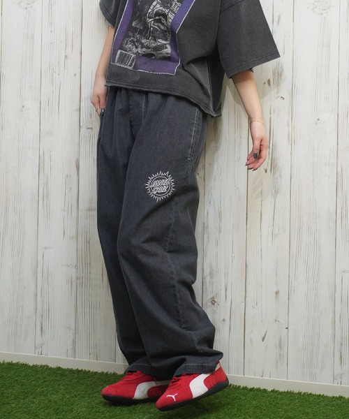 SANTA CRUZ（サンタクルーズ）の「SANTACRUZ/サンタクルーズ イージーパンツ 502251531（デニムパンツ・レディース・インディゴブルー/ベージュ/ケミカルウォッシュ/ブラック×ホワイト/ブラック系その他/ワンウォッシュ・M/L）」の13枚目の写真